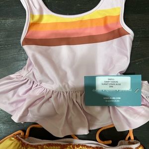 Well Dressed Wolf Wildling Swim Suit Sunset Strip Rose Tanking 18M Brand New